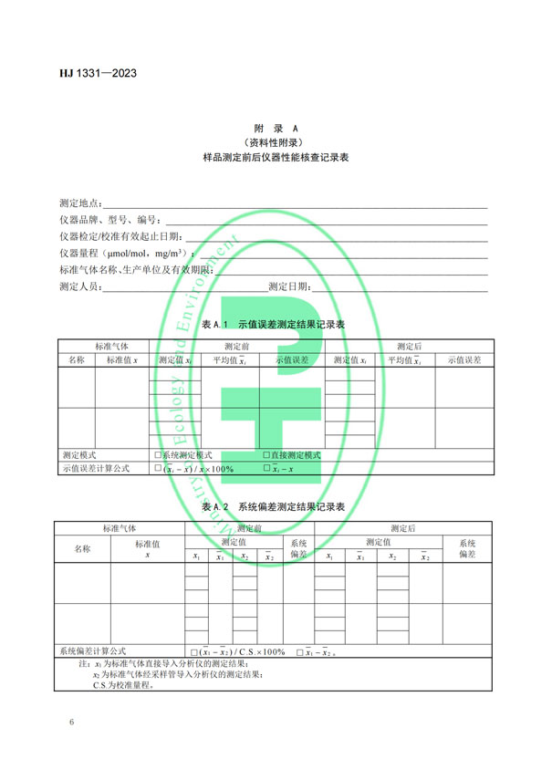 HJ 1331-2023《固定污染源廢氣總烴、甲烷和非甲烷總烴的測定便攜式催化氧化-氫火焰離子化檢測器法》-8